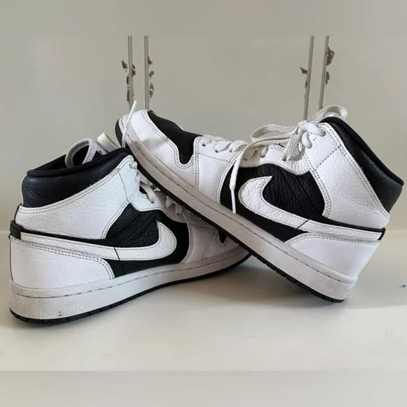 Nike Air Jordan 1 Mid Split Panda Black Size 9.5 - Picture 3 of 8